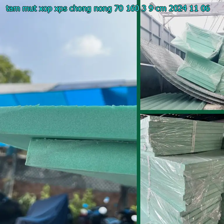 Ngày sản xuất tấm mút xốp XPS chống nóng 70*160*3.9 cm: 2024-11-06 Ngày sản xuất tấm mút xốp XPS chống nóng 70*160*3.9 cm: 2024-11-06