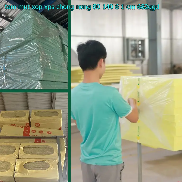 Model tấm mút xốp XPS chống nóng 80*140*6.1 cm: 682QGD