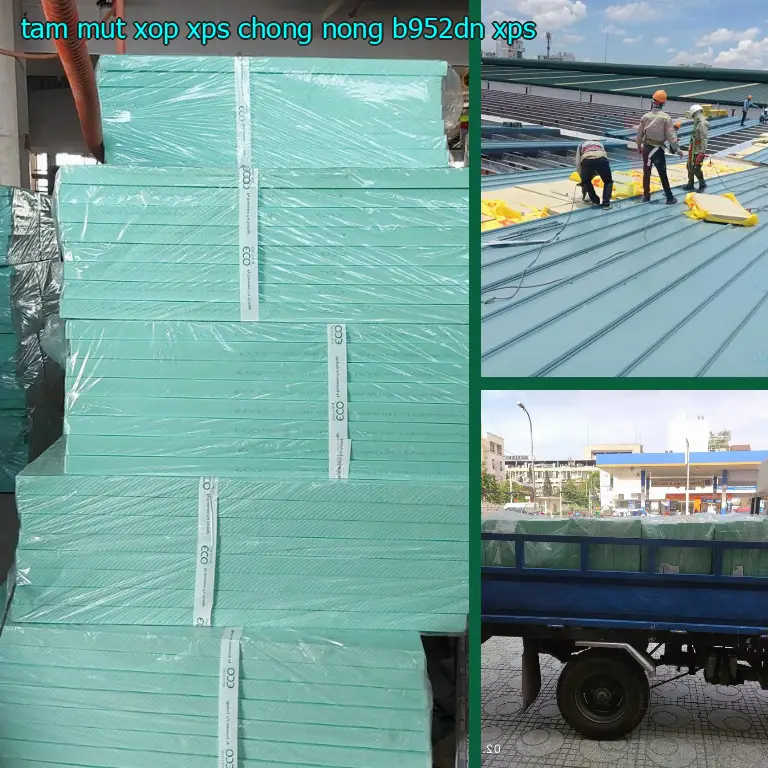 Chất liệu tấm mút xốp XPS chống nóng B952DN: XPS