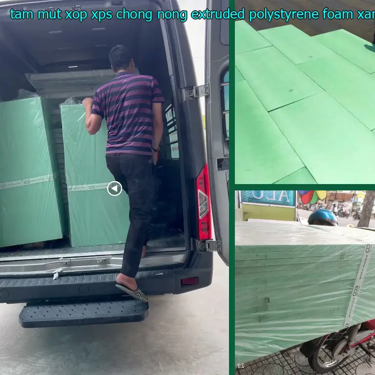 Màu sắc tấm mút xốp XPS chống nóng Extruded Polystyrene Foam: Xanh dương