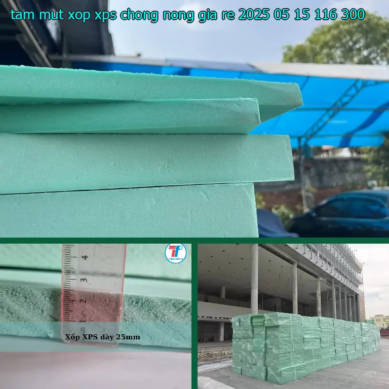 Đơn giá tấm mút xốp XPS chống nóng giá rẻ 2025-05-15: 116.300₫ Đơn giá tấm mút xốp XPS chống nóng giá rẻ 2025-05-15: 116.300₫