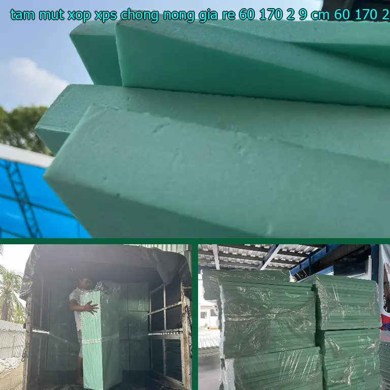 Kích thước tấm mút xốp XPS chống nóng giá rẻ 60*170*2.9 cm: 60*170*2.9 cm