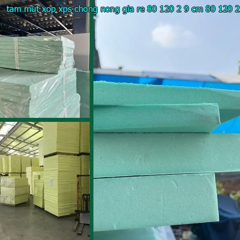 Kích thước tấm mút xốp XPS chống nóng giá rẻ 80*120*2.9 cm: 80*120*2.9 cm