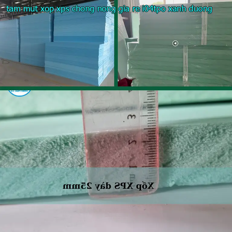 Màu sắc tấm mút xốp XPS chống nóng giá rẻ I04TPO: Xanh dương Màu sắc tấm mút xốp XPS chống nóng giá rẻ I04TPO: Xanh dương