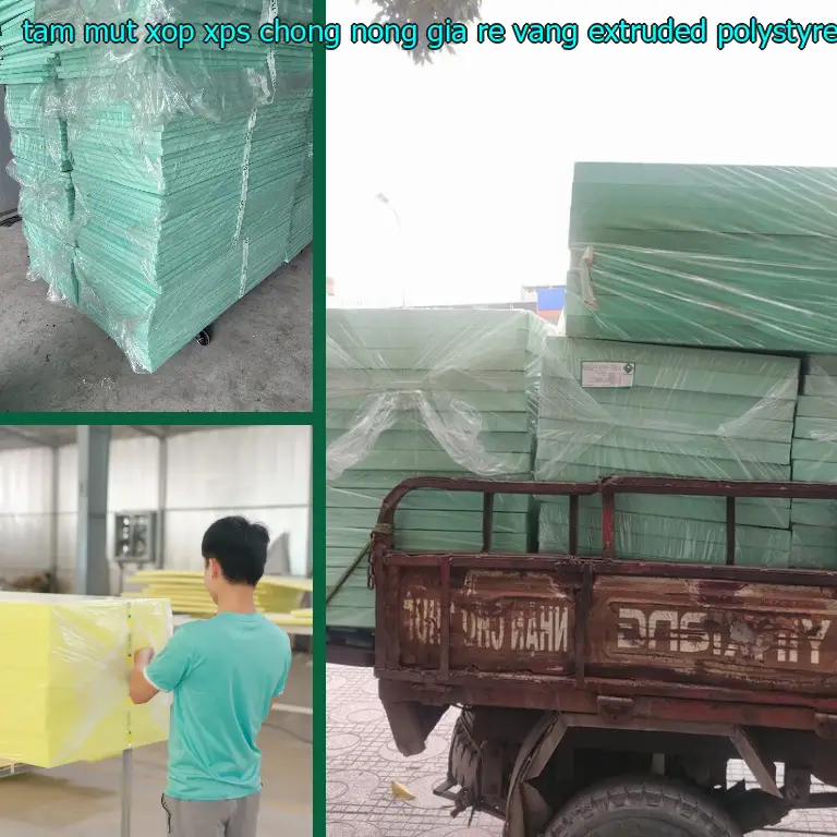 Chất liệu tấm mút xốp XPS chống nóng giá rẻ Vàng: Extruded Polystyrene