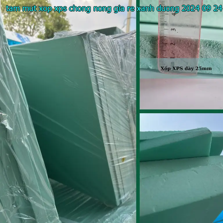 Ngày sản xuất tấm mút xốp XPS chống nóng giá rẻ Xanh dương: 2024-09-24 Ngày sản xuất tấm mút xốp XPS chống nóng giá rẻ Xanh dương: 2024-09-24
