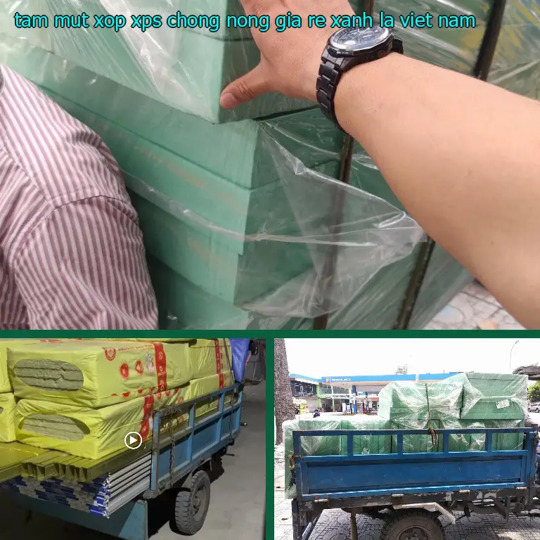 Xuất xứ tấm mút xốp XPS chống nóng giá rẻ Xanh lá: Viet Nam