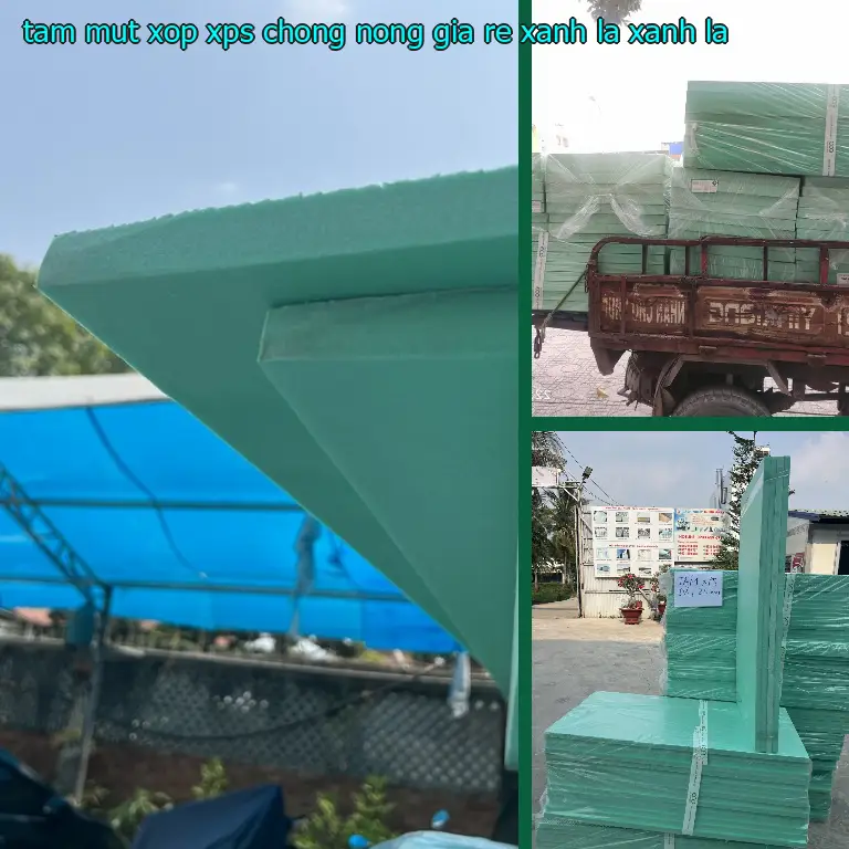 Màu sắc tấm mút xốp XPS chống nóng giá rẻ Xanh lá: Xanh lá
