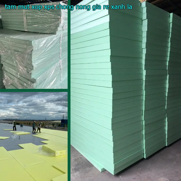 Tấm mút xốp XPS chống nóng giá rẻ Xanh lá