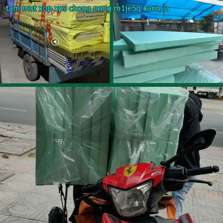 Màu sắc tấm mút xốp XPS chống nóng M1JE5Q: Xanh lá Màu sắc tấm mút xốp XPS chống nóng M1JE5Q: Xanh lá