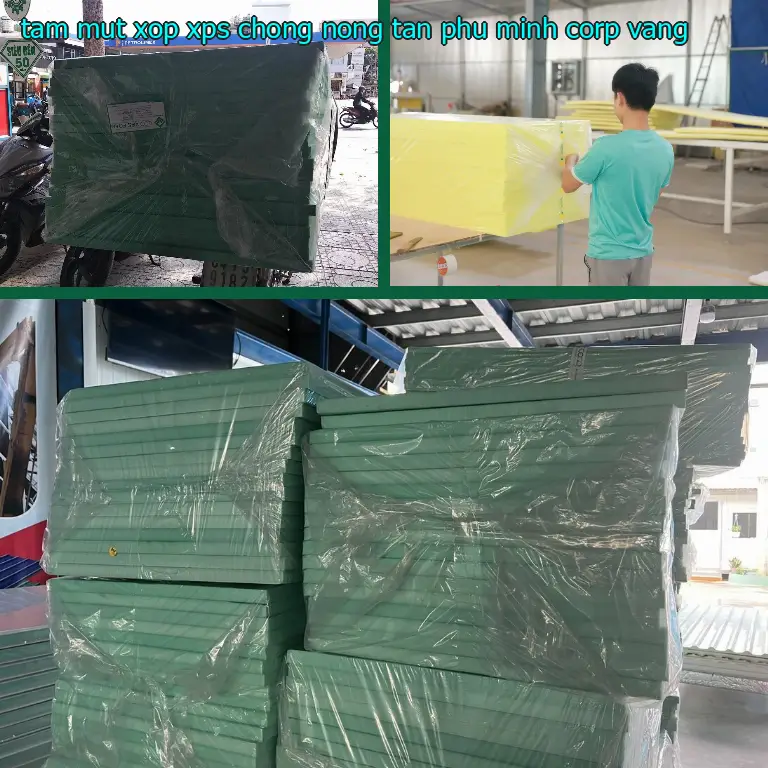Màu sắc tấm mút xốp XPS chống nóng Tân Phú Minh Corp: Vàng