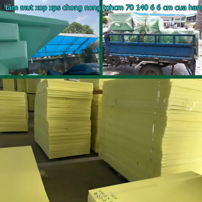 Nhà cung cấp tấm mút xốp XPS chống nóng TpHCM 70*140*6.6 cm: Cửa hàng tấm xốp Mr.HẢI