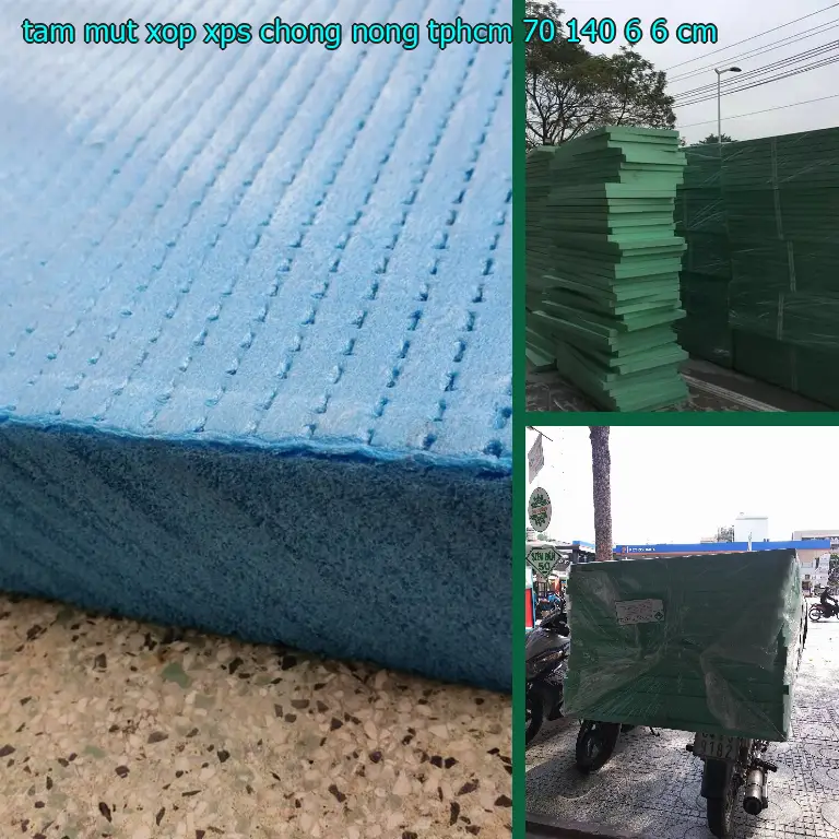 Tấm mút xốp XPS chống nóng TpHCM 70*140*6.6 cm