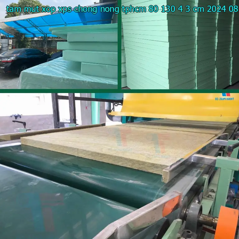 Ngày sản xuất tấm mút xốp XPS chống nóng TpHCM 80*130*4.3 cm: 2024-08-06