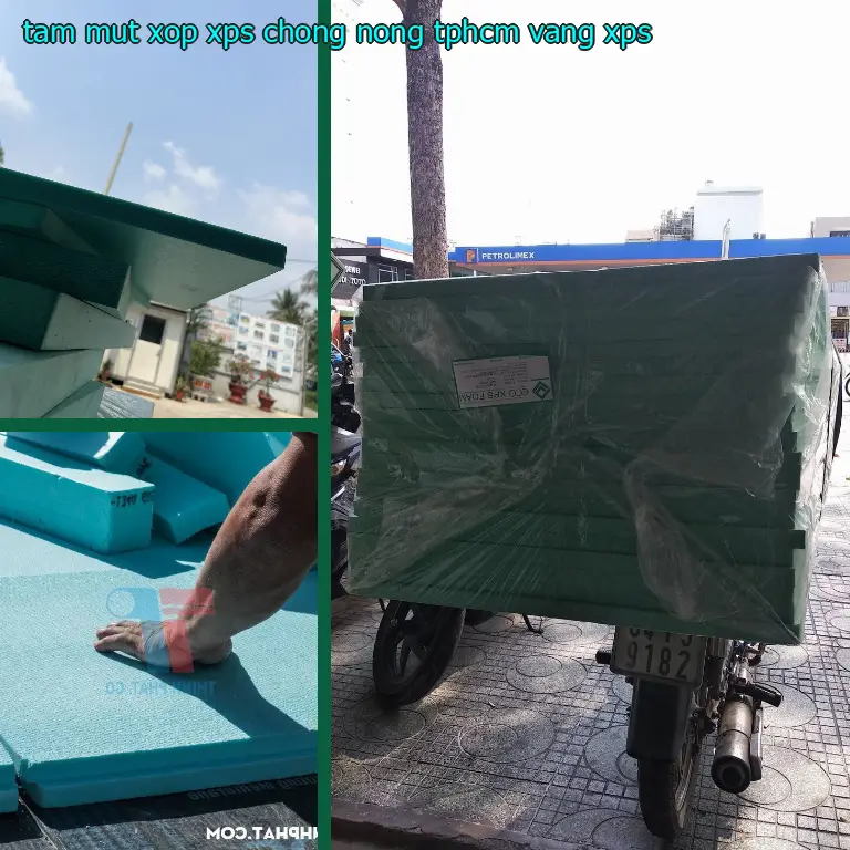 Chất liệu tấm mút xốp XPS chống nóng TpHCM Vàng: XPS Chất liệu tấm mút xốp XPS chống nóng TpHCM Vàng: XPS