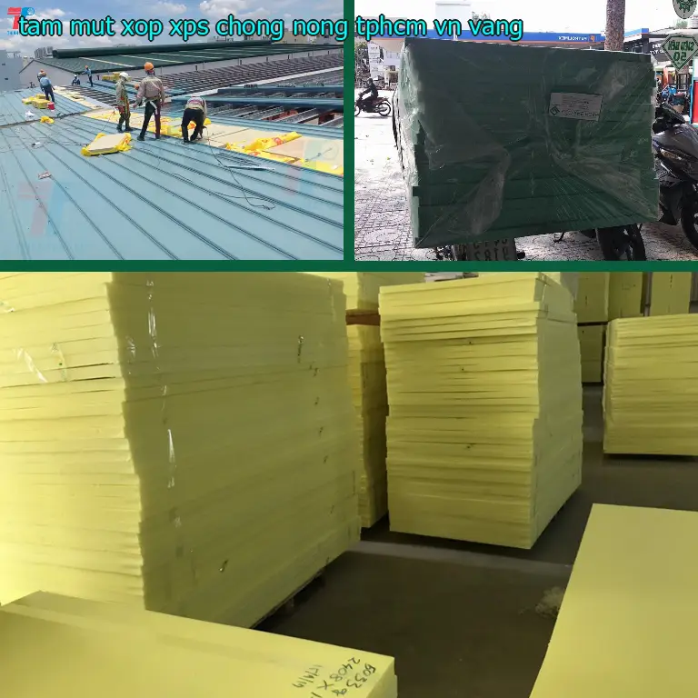 Màu sắc tấm mút xốp XPS chống nóng TpHCM VN: Vàng