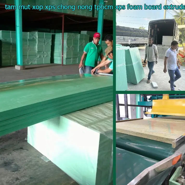 Chất liệu tấm mút xốp XPS chống nóng TpHCM XPS Foam Board: Extruded Polystyrene