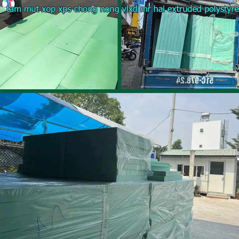 Chất liệu tấm mút xốp XPS chống nóng VLXD Mr.HẢI: Extruded Polystyrene