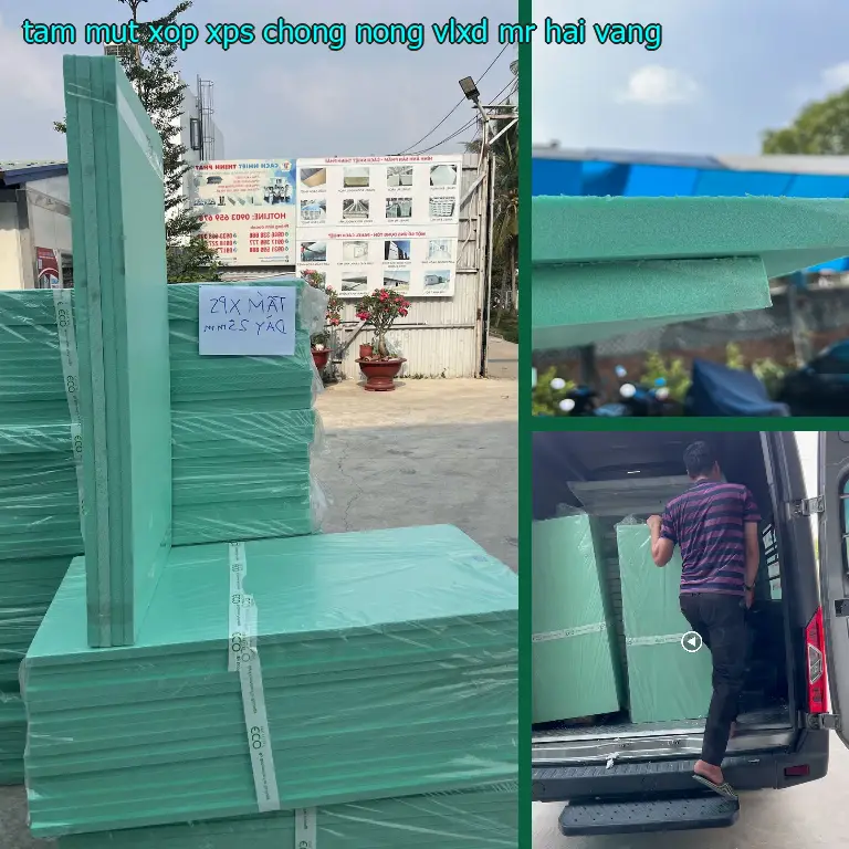 Màu sắc tấm mút xốp XPS chống nóng VLXD Mr.HẢI: Vàng