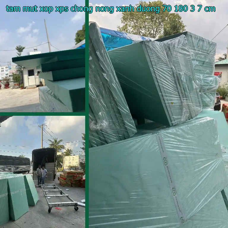Kích thước tấm mút xốp XPS chống nóng Xanh dương: 70*180*3.7 cm Kích thước tấm mút xốp XPS chống nóng Xanh dương: 70*180*3.7 cm
