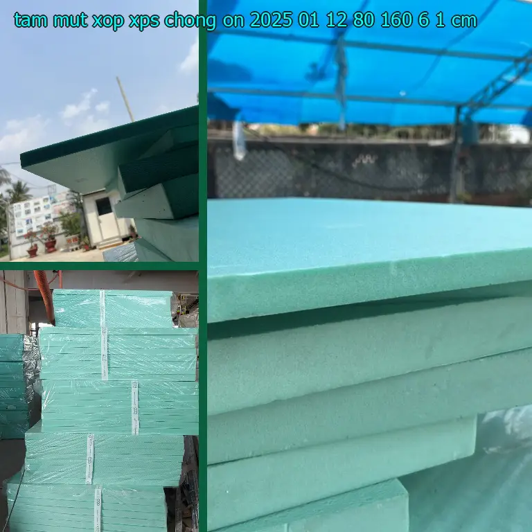 Kích thước tấm mút xốp XPS chống ồn 2025-01-12: 80*160*6.1 cm Kích thước tấm mút xốp XPS chống ồn 2025-01-12: 80*160*6.1 cm