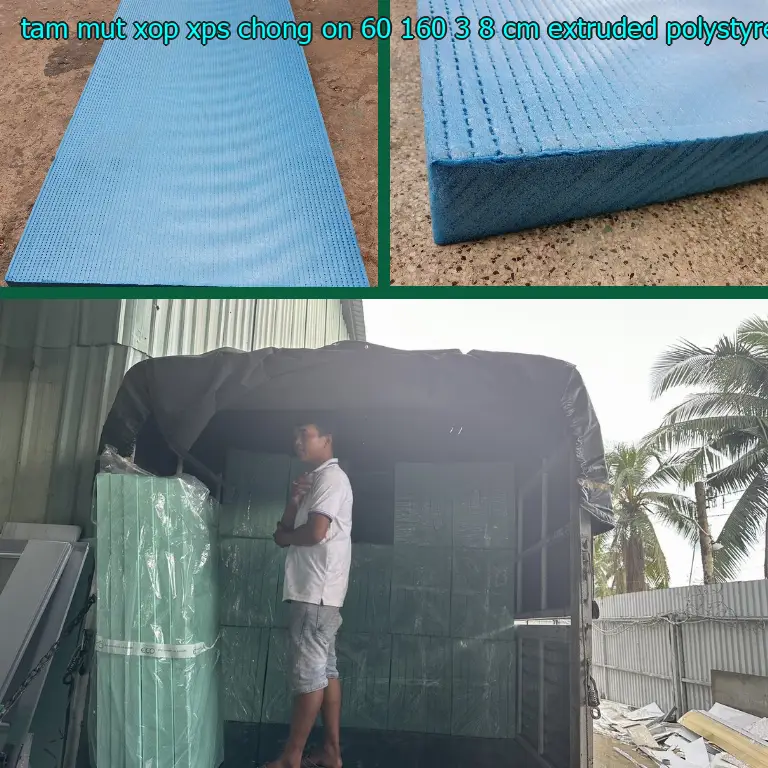 Chất liệu tấm mút xốp XPS chống ồn 60*160*3.8 cm: Extruded Polystyrene Chất liệu tấm mút xốp XPS chống ồn 60*160*3.8 cm: Extruded Polystyrene