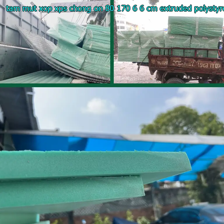 Chất liệu tấm mút xốp XPS chống ồn 80*170*6.6 cm: Extruded Polystyrene Foam
