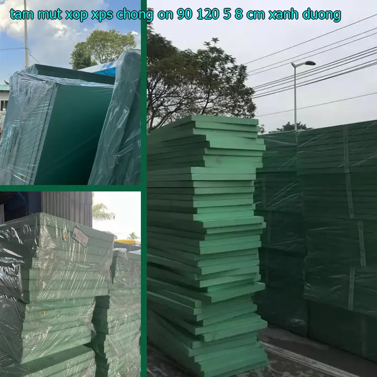 Màu sắc tấm mút xốp XPS chống ồn 90*120*5.8 cm: Xanh dương