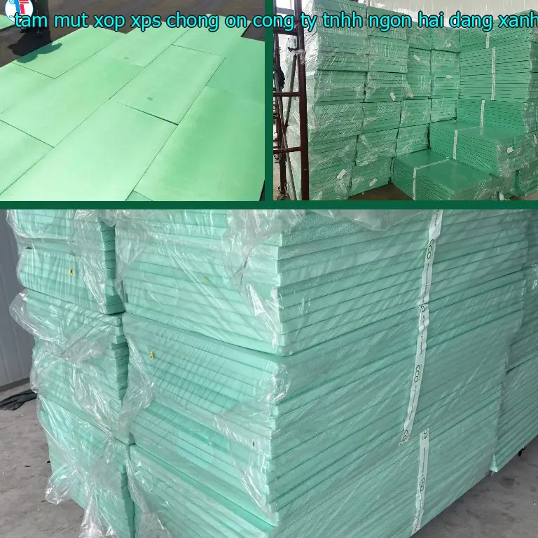 Màu sắc tấm mút xốp XPS chống ồn Công ty TNHH Ngọn Hải Đăng: Xanh lá