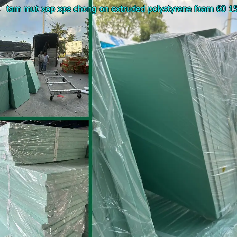 Kích thước tấm mút xốp XPS chống ồn Extruded Polystyrene Foam: 60*150*6.0 cm