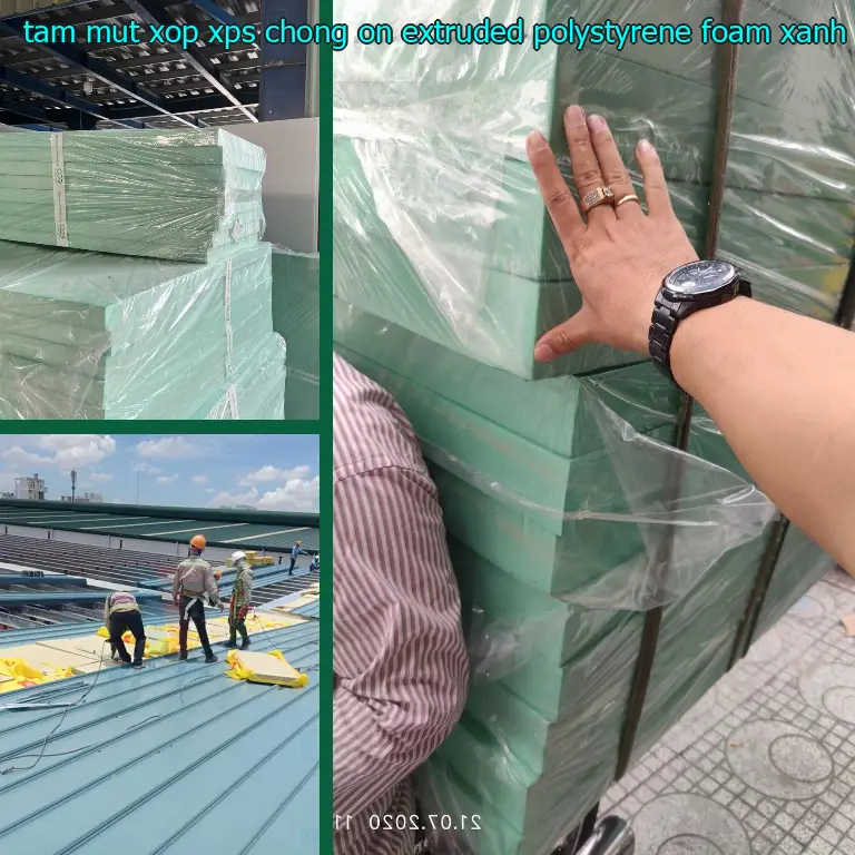 Màu sắc tấm mút xốp XPS chống ồn Extruded Polystyrene Foam: Xanh lá