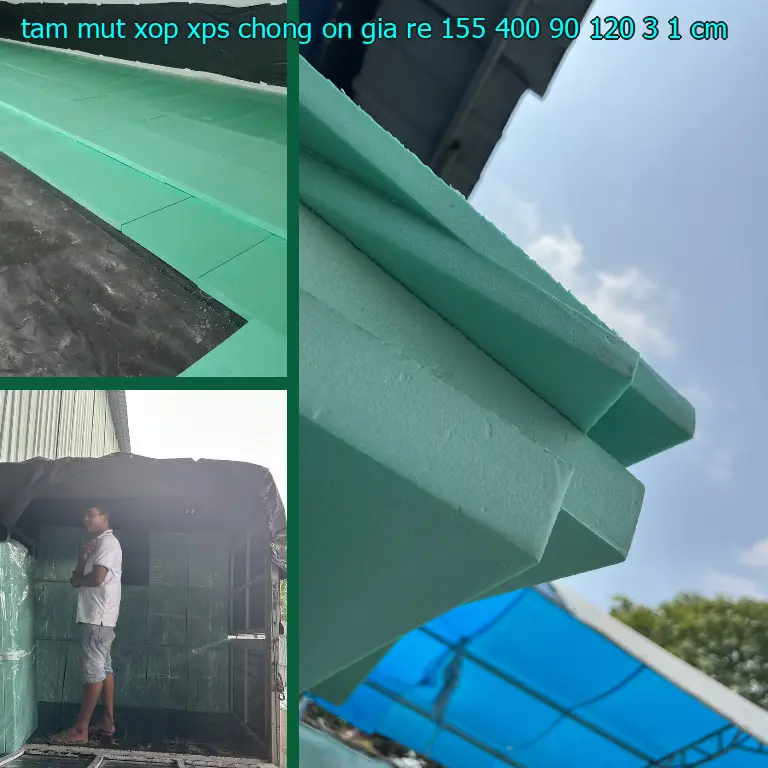 Kích thước tấm mút xốp XPS chống ồn giá rẻ 155.400₫: 90*120*3.1 cm