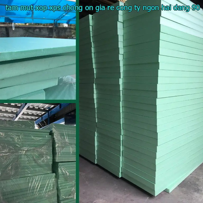 Kích thước tấm mút xốp XPS chống ồn giá rẻ Công ty Ngọn Hải Đăng: 90*130*2.8 cm