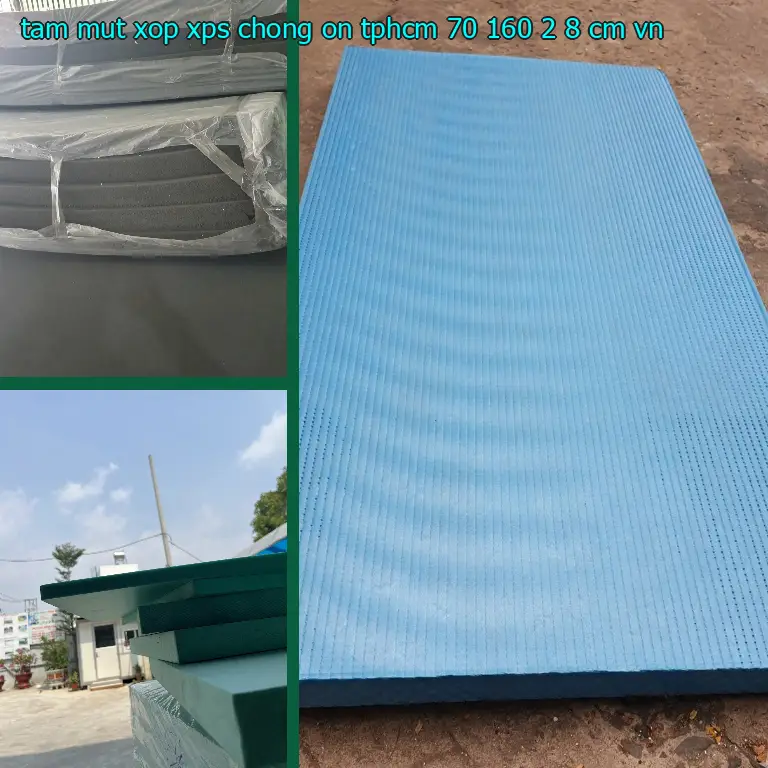 Xuất xứ tấm mút xốp XPS chống ồn TpHCM 70*160*2.8 cm: VN