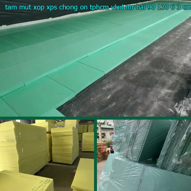 Kích thước tấm mút xốp XPS chống ồn TpHCM VLXD Mr.HẢI: 90*130*6.3 cm Kích thước tấm mút xốp XPS chống ồn TpHCM VLXD Mr.HẢI: 90*130*6.3 cm