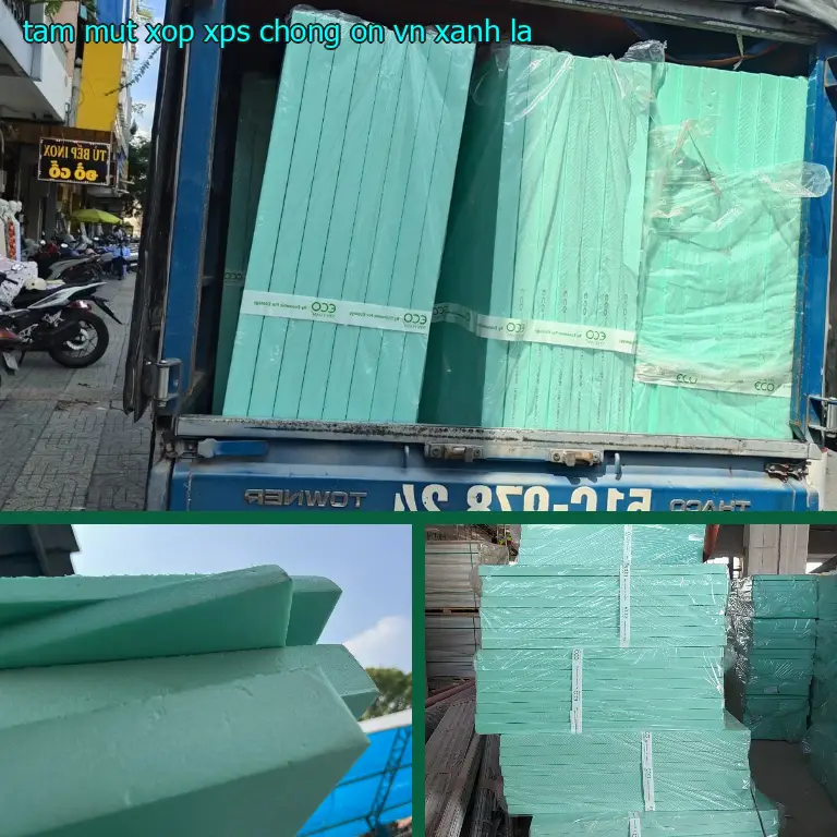 Màu sắc tấm mút xốp XPS chống ồn VN: Xanh lá Màu sắc tấm mút xốp XPS chống ồn VN: Xanh lá