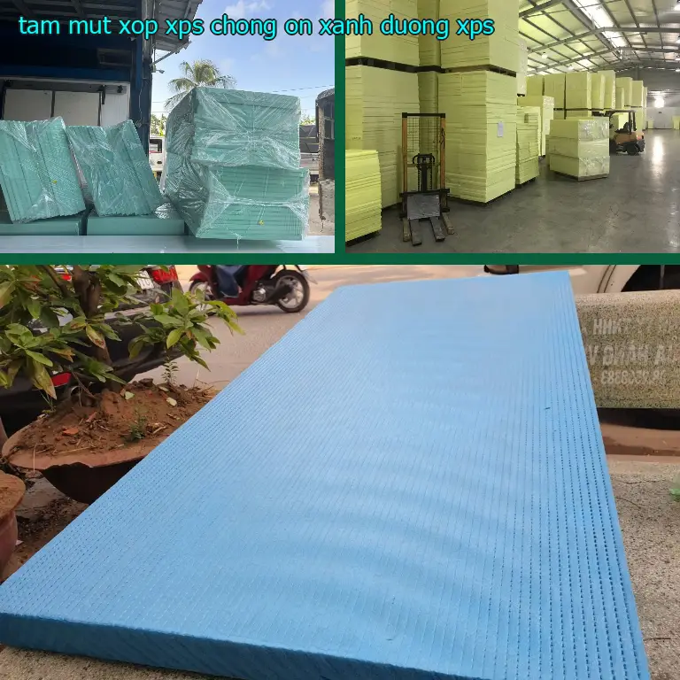 Chất liệu tấm mút xốp XPS chống ồn Xanh dương: XPS Chất liệu tấm mút xốp XPS chống ồn Xanh dương: XPS