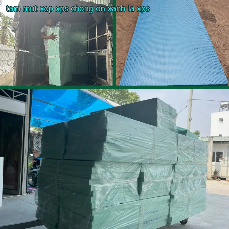 Chất liệu tấm mút xốp XPS chống ồn Xanh lá: XPS Chất liệu tấm mút xốp XPS chống ồn Xanh lá: XPS