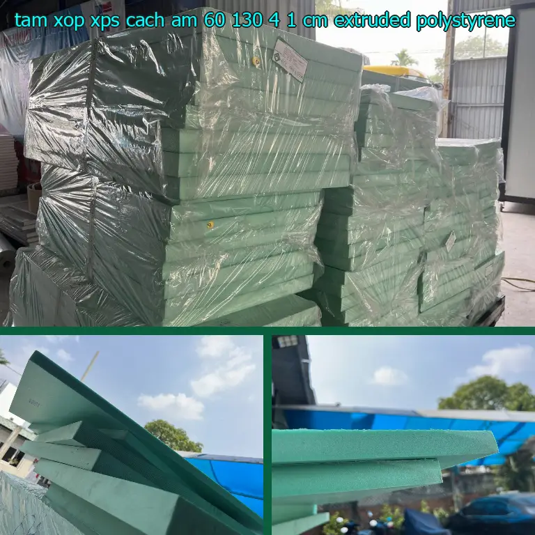 Chất liệu tấm xốp XPS cách âm 60*130*4.1 cm: Extruded Polystyrene