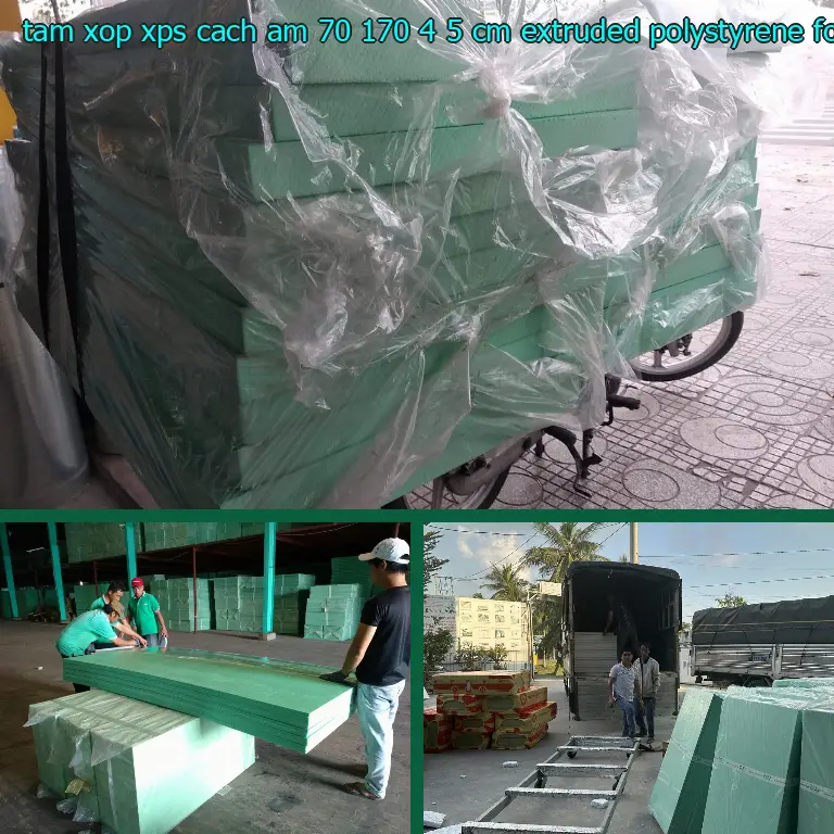 Chất liệu tấm xốp XPS cách âm 70*170*4.5 cm: Extruded Polystyrene Foam