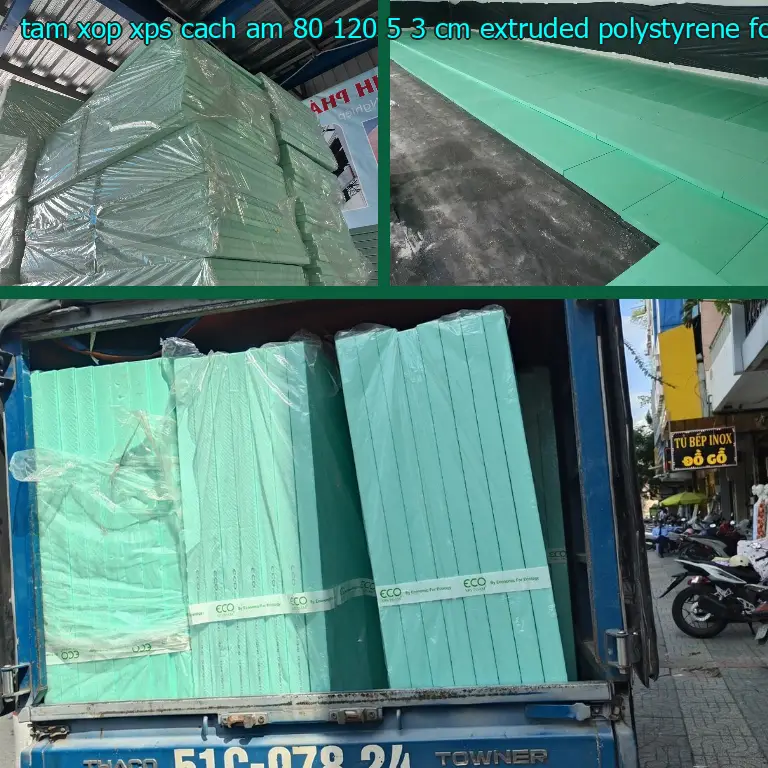 Chất liệu tấm xốp XPS cách âm 80*120*5.3 cm: Extruded Polystyrene Foam