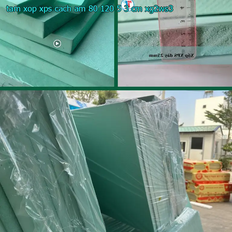 Model tấm xốp XPS cách âm 80*120*5.3 cm: XG2WS3