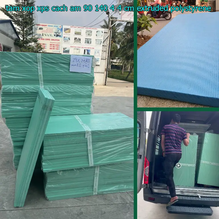 Chất liệu tấm xốp XPS cách âm 90*140*4.4 cm: Extruded Polystyrene Chất liệu tấm xốp XPS cách âm 90*140*4.4 cm: Extruded Polystyrene