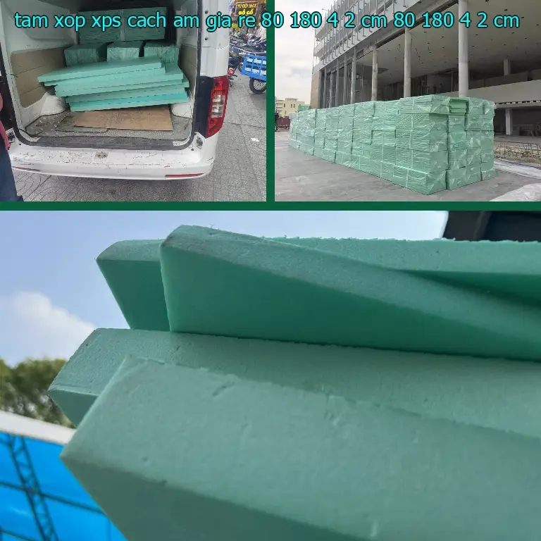 Kích thước tấm xốp XPS cách âm giá rẻ 80*180*4.2 cm: 80*180*4.2 cm