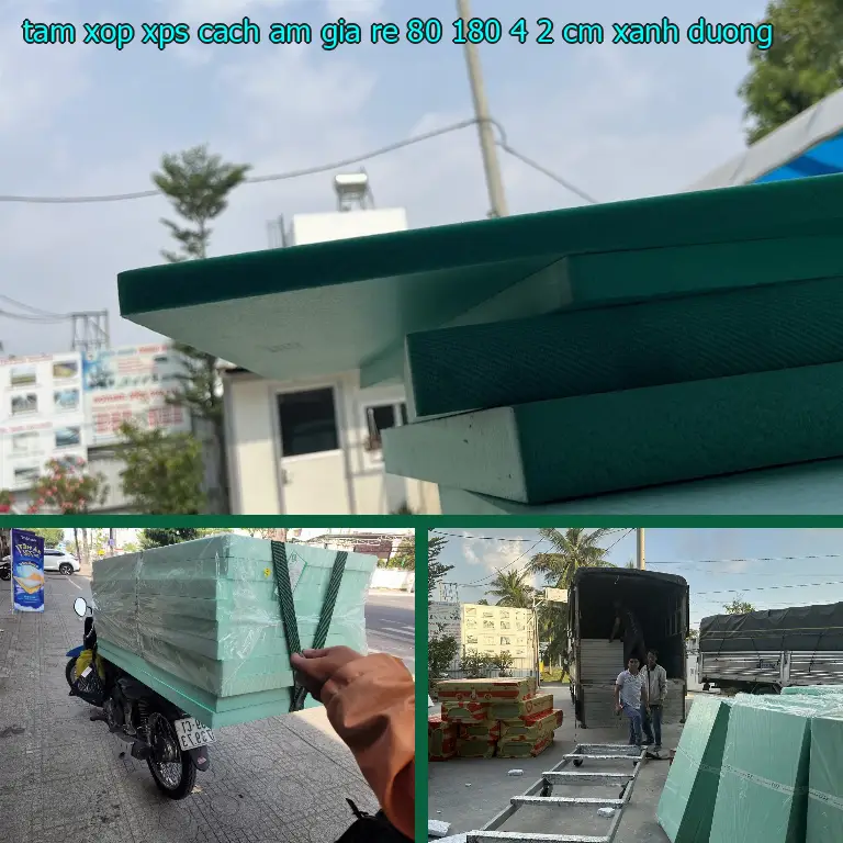 Màu sắc tấm xốp XPS cách âm giá rẻ 80*180*4.2 cm: Xanh dương
