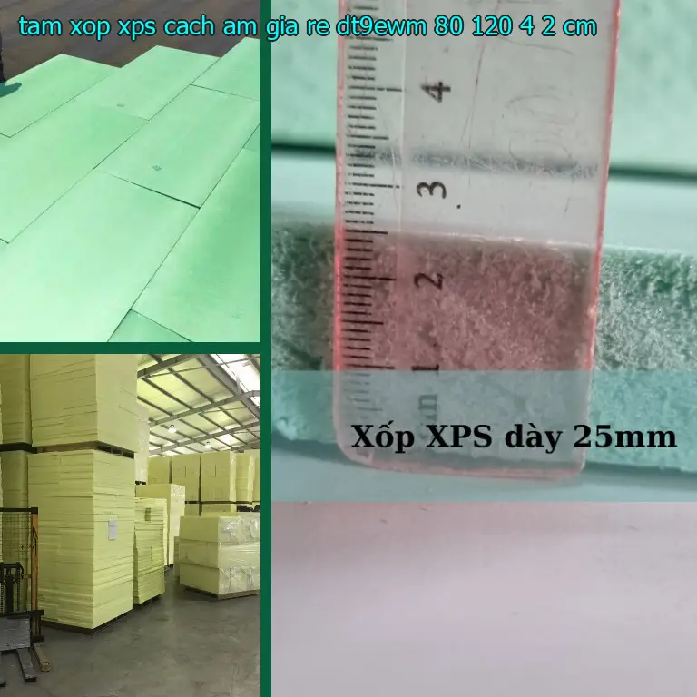 Kích thước tấm xốp XPS cách âm giá rẻ DT9EWM: 80*120*4.2 cm Kích thước tấm xốp XPS cách âm giá rẻ DT9EWM: 80*120*4.2 cm