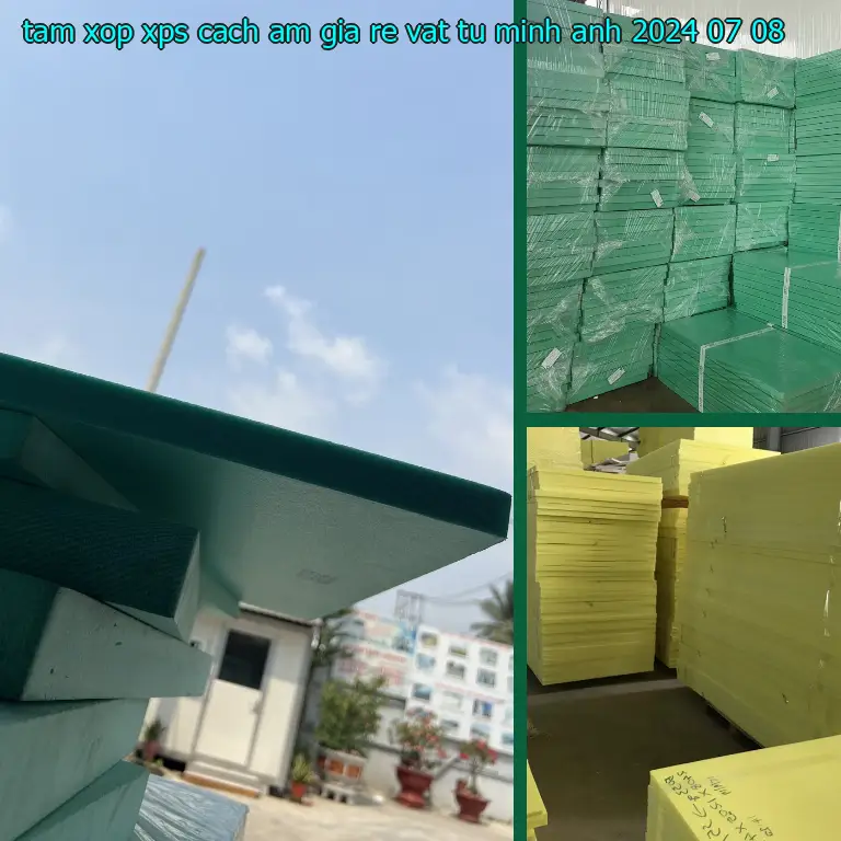 Ngày sản xuất tấm xốp XPS cách âm giá rẻ Vật tư Minh Anh: 2024-07-08 Ngày sản xuất tấm xốp XPS cách âm giá rẻ Vật tư Minh Anh: 2024-07-08