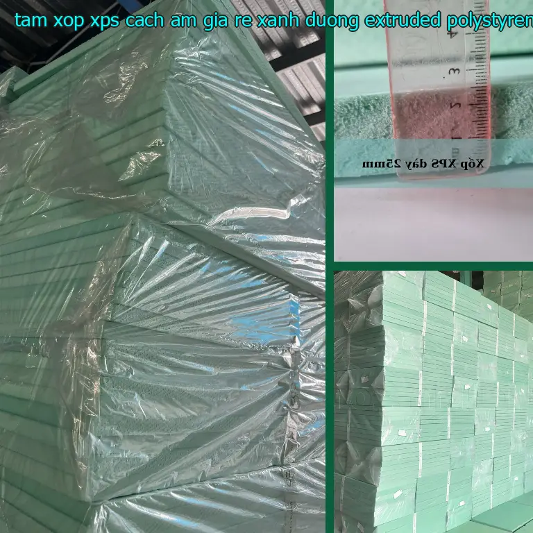 Chất liệu tấm xốp XPS cách âm giá rẻ Xanh dương: Extruded Polystyrene Chất liệu tấm xốp XPS cách âm giá rẻ Xanh dương: Extruded Polystyrene