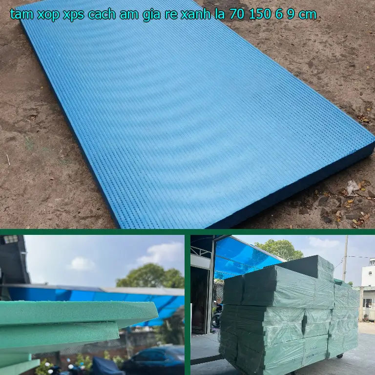 Kích thước tấm xốp XPS cách âm giá rẻ Xanh lá: 70*150*6.9 cm Kích thước tấm xốp XPS cách âm giá rẻ Xanh lá: 70*150*6.9 cm