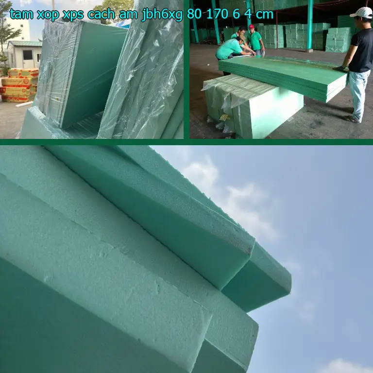 Kích thước tấm xốp XPS cách âm JBH6XG: 80*170*6.4 cm Kích thước tấm xốp XPS cách âm JBH6XG: 80*170*6.4 cm